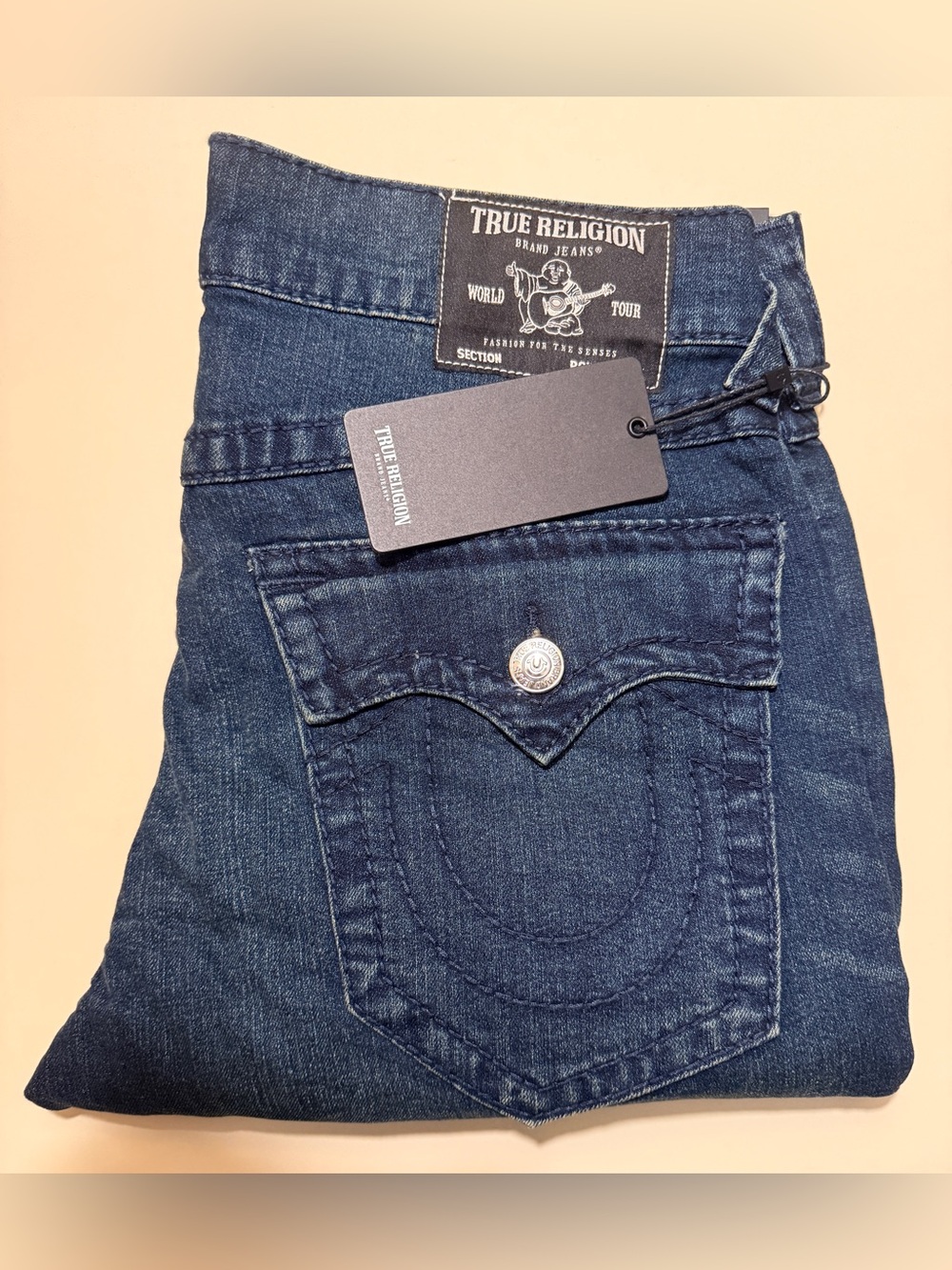 True Religion Men’s Dark Indigo Slim Straight Jeans(brand new)